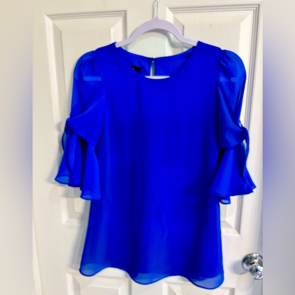 By&By Girl Cobalt Blue Bell Sleeve Dress